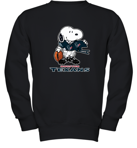 Snoopy A Strong And Proud Houston Texans Player NFL Youth Sweatshirt