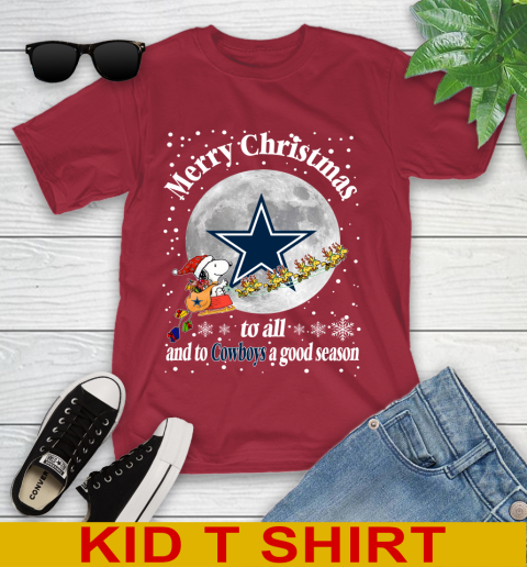 Dallas Cowboys Merry Christmas To All And To Cowboys A Good Season NFL Football Sports Youth T-Shirt 12