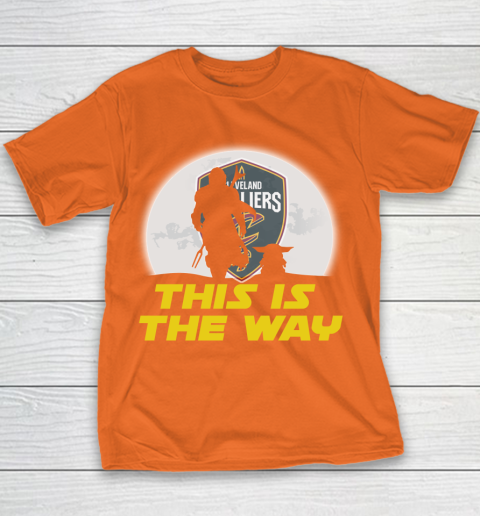 Cleveland Cavaliers NBA Basketball Star Wars Yoda And Mandalorian This Is The Way Youth T-Shirt 4