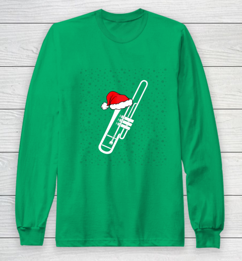 Christmas Gift Trombone Santa Trombone Funny Xmas Pajama Long Sleeve T-Shirt 4