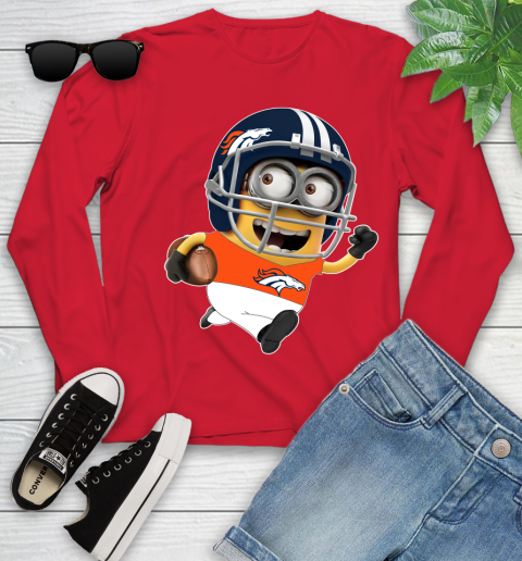 NFL Denver Broncos Minions Disney Football Sports Youth Long Sleeve 11