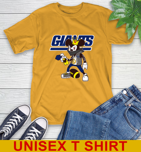 New York Giants NFL Football Mickey Peace Sign Sports T-Shirt 3