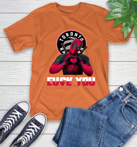 NBA Toronto Raptors Deadpool Love You Fuck You Basketball Sports T-Shirt 4