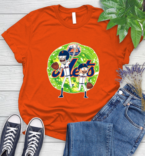 MLB New York Mets Rick And Morty Baseball Sports Women's T-Shirt 4