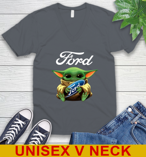 Star Wars Baby Yoda Hugs Ford Car Shirt 50