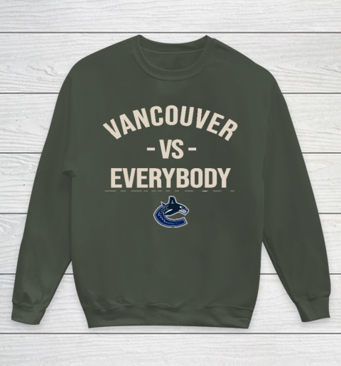 Vancouver Canucks Vs Everybody Youth Sweatshirt 8