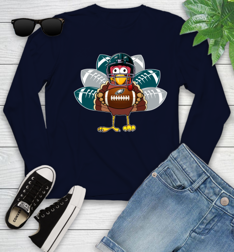 Philadelphia Eagles Turkey Thanksgiving Day Youth Long Sleeve 3