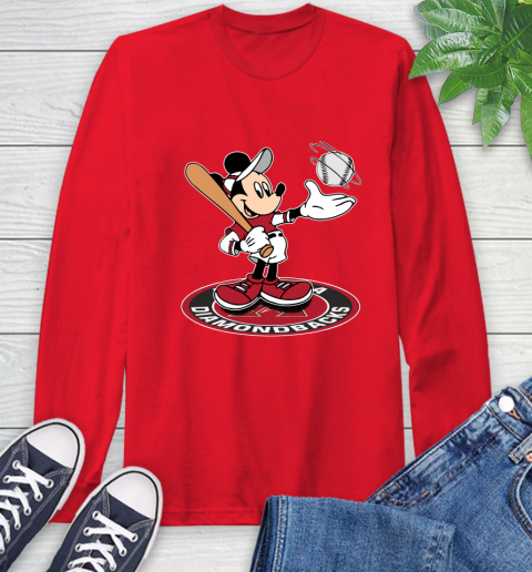 MLB Baseball Arizona Diamondbacks Cheerful Mickey Disney Shirt Long Sleeve T-Shirt 11
