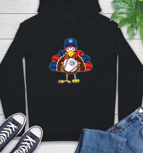Toronto Blue Jays Turkey thanksgiving Hoodie 3 Toronto Blue Jays Turkey thanksgiving Hoodie - Image 3
