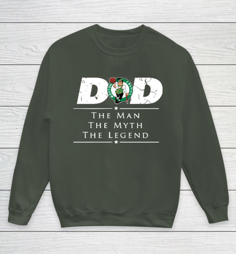 Boston Celtics NBA Basketball Dad The Man The Myth The Legend Youth Sweatshirt 8