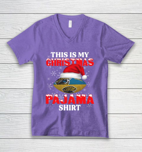 Jacksonville Jaguars This Is My Christmas Pajama Shirt NFL V-Neck T-Shirt 8