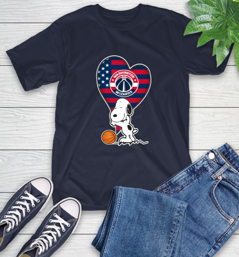 Washington Wizards NBA Basketball The Peanuts Movie Adorable Snoopy T-Shirt 4
