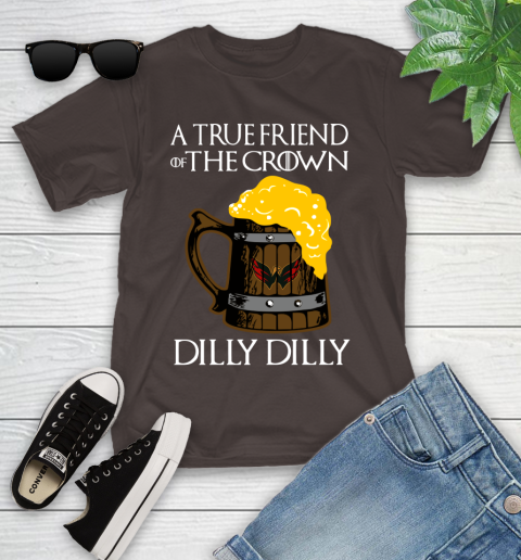 NFL Washington Capitals A True Friend Of The Crown Game Of Thrones Beer Dilly Dilly Hockey Shirt Youth T-Shirt 7