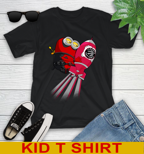 NBA Basketball Toronto Raptors Deadpool Minion Marvel Shirt Youth T-Shirt