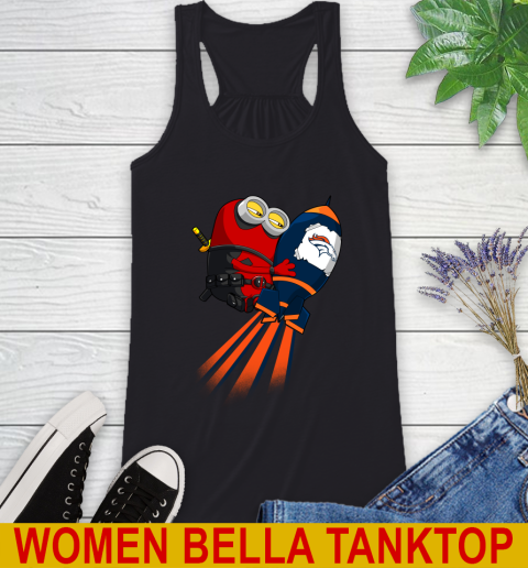 NFL Football Denver Broncos Deadpool Minion Marvel Shirt Racerback Tank NFL Football Denver Broncos Deadpool Minion Marvel Shirt Racerback Tank