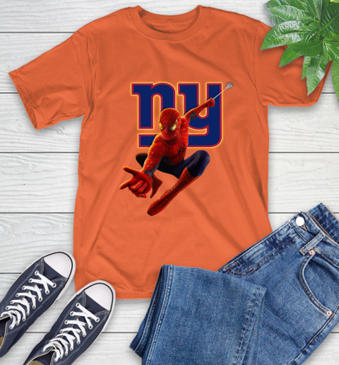 NFL Spider Man Avengers Endgame Football New York Giants T-Shirt 5