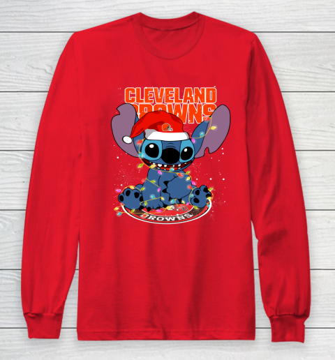 Cleveland Browns NFL Football noel stitch Christmas Long Sleeve T-Shirt 7