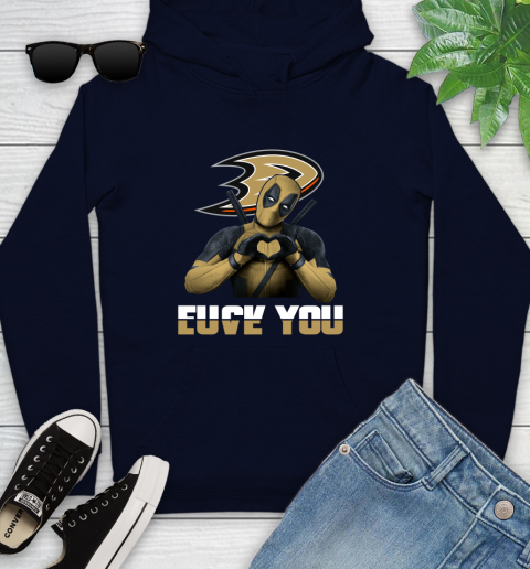 NHL Deadpool Love You Fuck You Hockey Sports Youth Hoodie 3