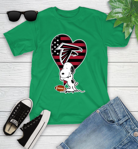 Atlanta Falcons NFL Football The Peanuts Movie Adorable Snoopy Youth T-Shirt 6