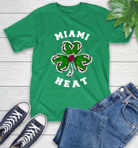 NBA Miami Heat Three Leaf Clover St Patrick's Day Basketball Sports T-Shirt 7
