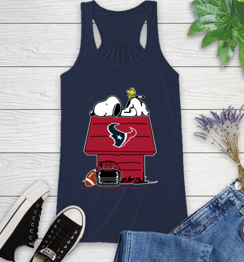 Houston Texans NFL Football Snoopy Woodstock The Peanuts Movie Racerback Tank 10