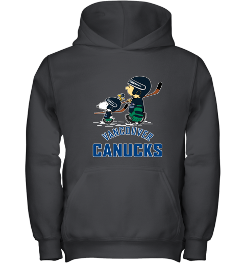Let's Play Canucks Ice Hockey Snoopy NHL Youth Hoodie