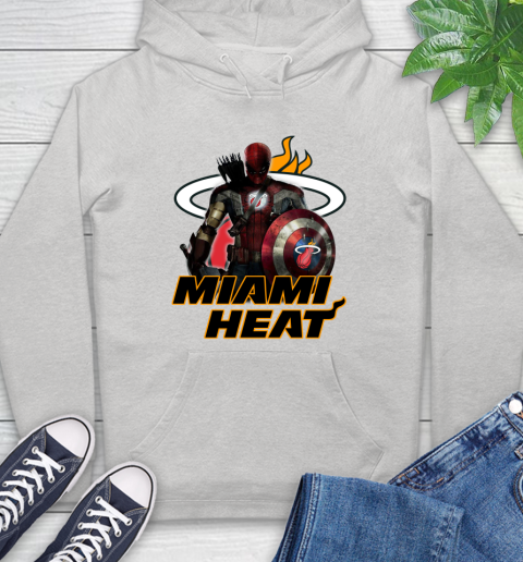 Miami Heat NBA Basketball Captain America Thor Spider Man Hawkeye Avengers Hoodie