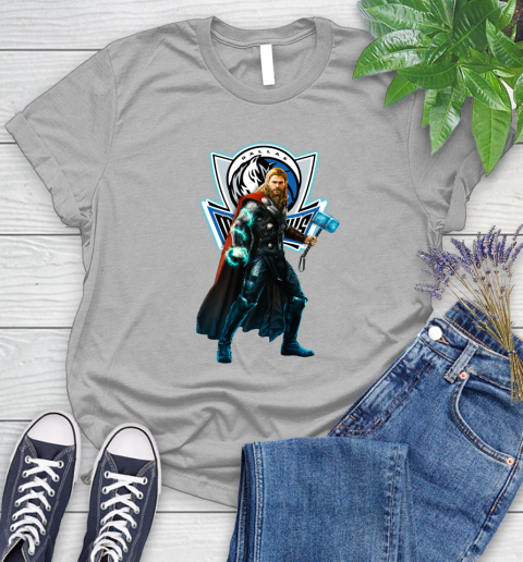 NBA Thor Avengers Endgame Basketball Dallas Mavericks Women's T-Shirt 5