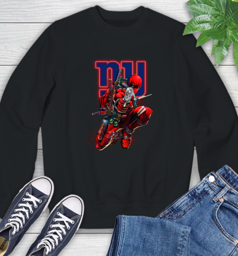 NFL Deadpool Marvel Comics Sports Football New York Giants Sweatshirt 2