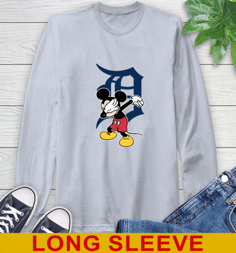 Detroit Tigers MLB Baseball Dabbing Mickey Disney Sports Long Sleeve T-Shirt 6
