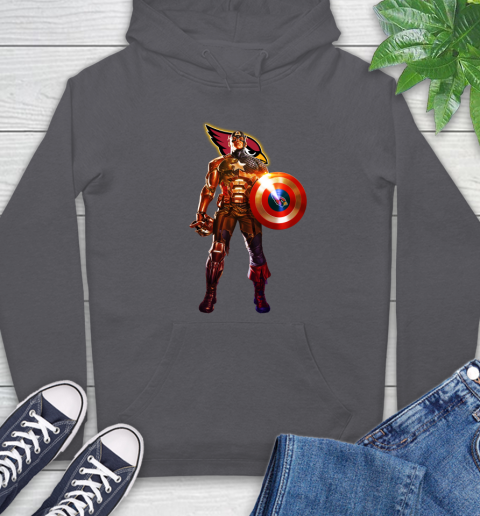 NFL Captain America Marvel Avengers Endgame Football Sports Arizona Cardinals Hoodie 7