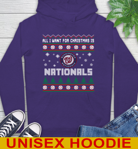 MLB All I Want For Christmas Is Washington Nationals Baseball Sports 17