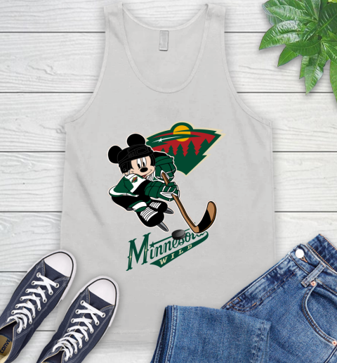 NHL Minnesota Wild Mickey Mouse Disney Hockey T Shirt Tank Top
