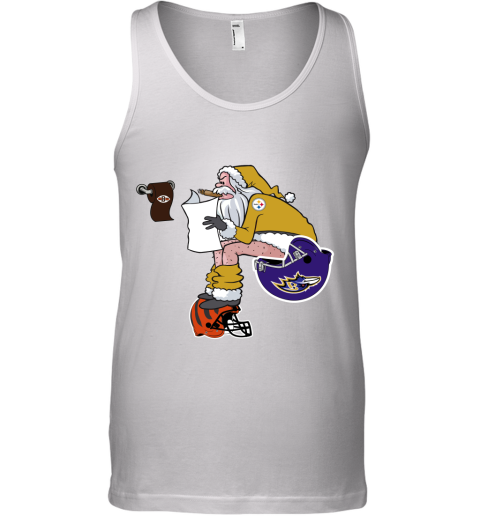 Santa Claus Pittsburgh Steelers Shit On Other Teams Christmas Tank Top