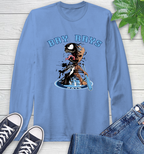 MLB Tampa Bay Rays Baseball Venom Groot Guardians Of The Galaxy Long Sleeve T-Shirt 11