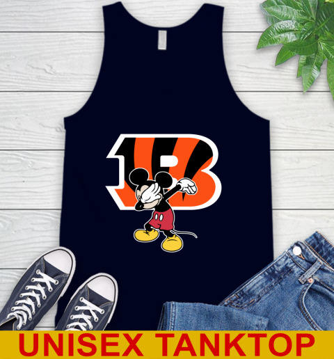 Cincinnati Bengals NFL Football Dabbing Mickey Disney Sports Tank Top 3