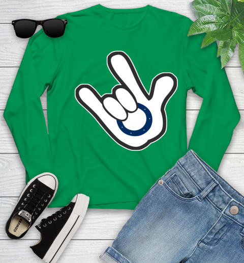 Indianapolis Colts NFL Football Mickey Rock Hand Disney Youth Long Sleeve 6
