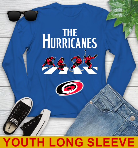 NHL Hockey Carolina Hurricanes The Beatles Rock Band Shirt Youth Long Sleeve 10