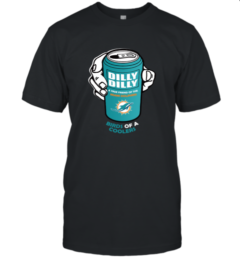 Bud Light Dilly Dilly! Miami Dolphins Birds Of A Cooler Unisex Jersey Tee