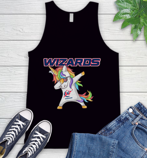 Washington Wizards NBA Basketball Funny Unicorn Dabbing Sports Tank Top 2