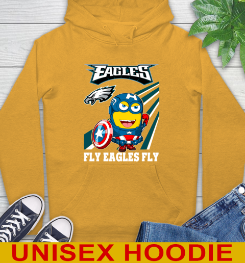NFL Football Philadelphia Eagles Captain America Marvel Avengers Minion Shirt Hoodie 2