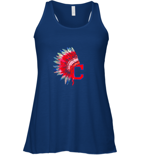 oulk new cleveland hometown indian tribe vintage for baseball fans awesome flowy tank 32 front true royal