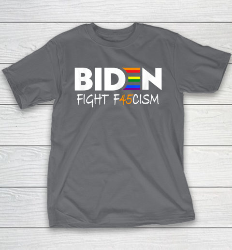 Biden Fight F45cism Shirt Biden Fight Fascism Anti Trump Youth T-Shirt - Image 6
