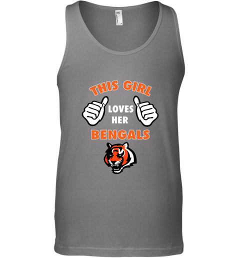 This Girl Loves Her Cincinnati Bengals Women's Tank Sleeveless Tee V-neck  Vest