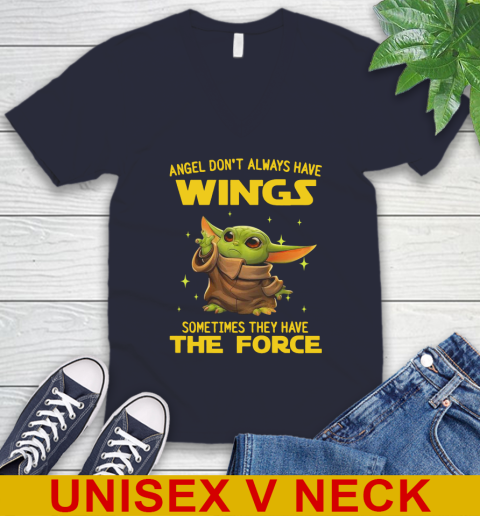 Baby Yoda Angel Don't Always Have Wings They Have The Force Shirt 48