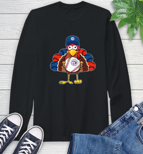 Toronto Blue Jays Turkey thanksgiving Long Sleeve T-Shirt 2