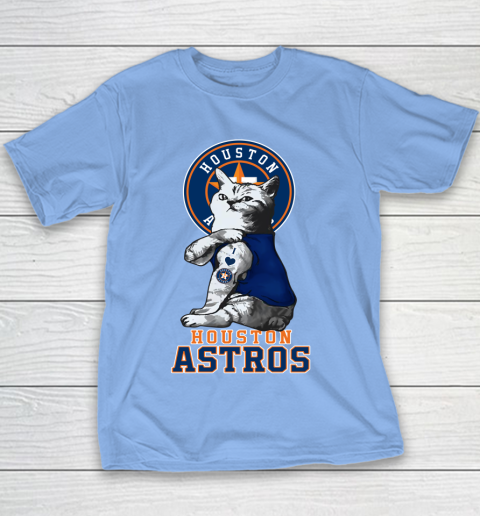 MLB Baseball My Cat Loves Houston Astros Youth T-Shirt 8