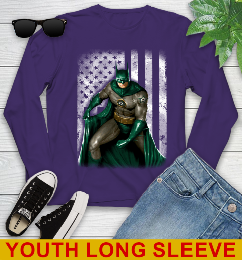 Dallas Stars NHL Hockey Batman DC American Flag Shirt Youth Long Sleeve 4