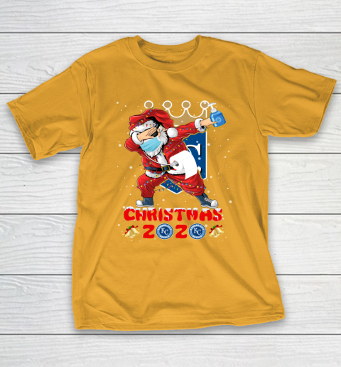 Kansas City Royals Funny Santa Claus Dabbing Christmas 2020 MLB T-Shirt 2
