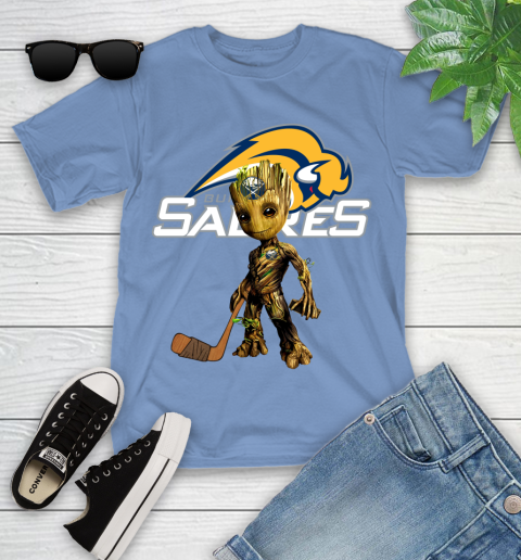Buffalo Sabres NHL Hockey Groot Marvel Guardians Of The Galaxy Youth T-Shirt 11
